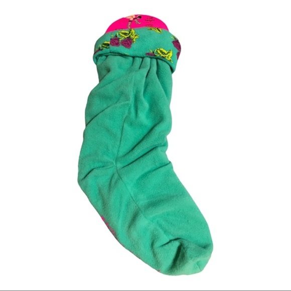 Betsey Johnson gray knitted knee hi fleece boot liner feet boot warmers - Picture 10 of 12